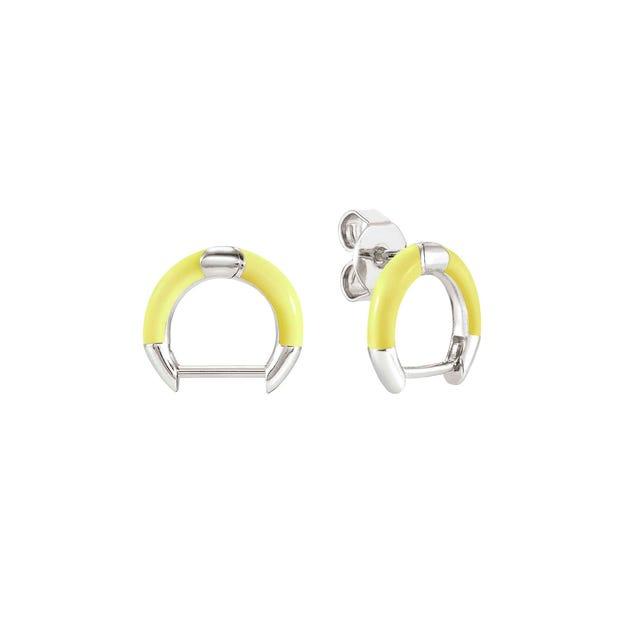 SEIMIA earring ed, CANDY in 925 sterling silver and enamel (SINGLE) (010_YELLOW)