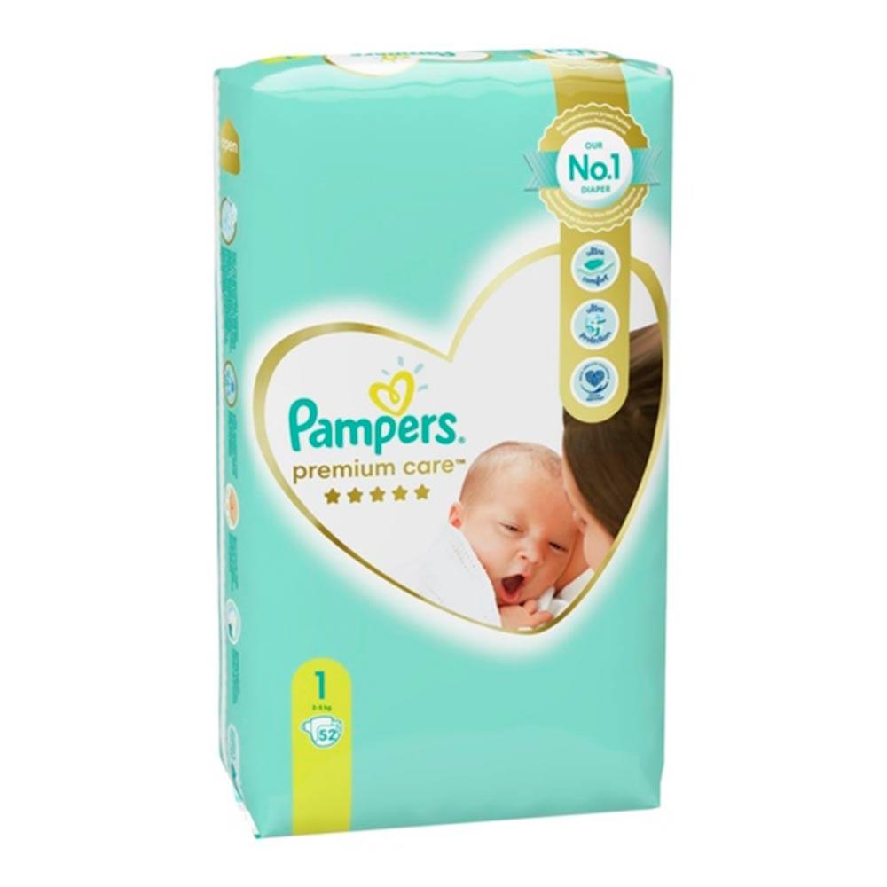 Подгузники Pampers Premium Care размер 1 2-5 кг 52 шт