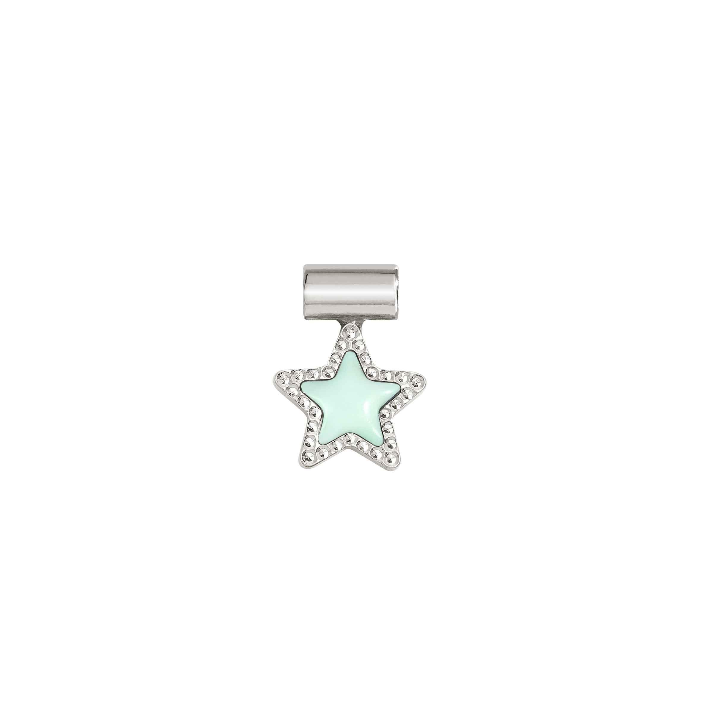 SEIMIA ed, CANDY SYMBOLS in diamond-cut 925 sterling silver and enamel (013_Turquoise star)