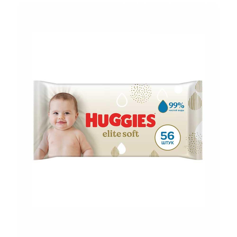 Влажные салфетки Huggies Elite Soft 0м+ 56 шт