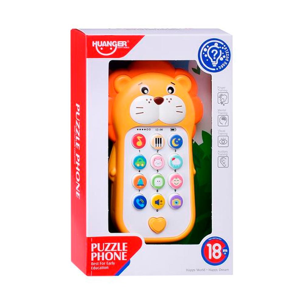 Игрушечный музыкальный мобильный телефон Лев Huanger HE0557