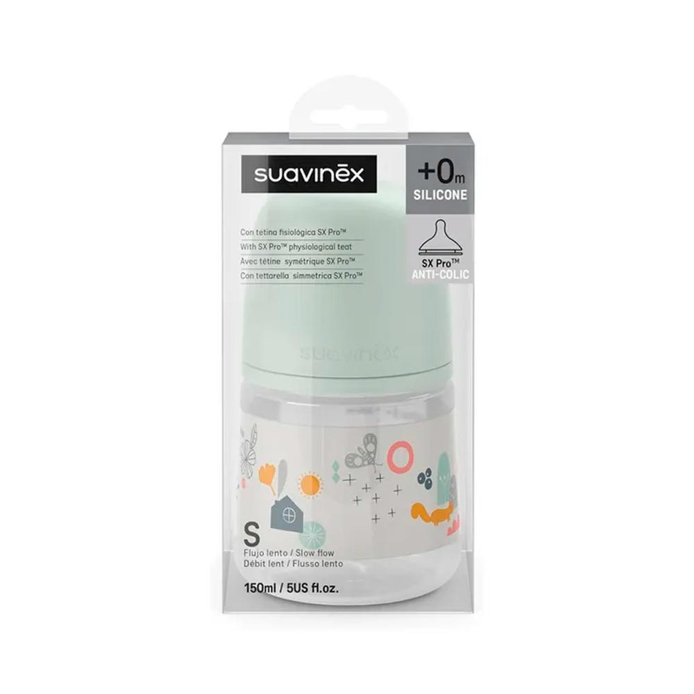 Бутылочка пластиковая Suavinex Walk зеленая 0м+ 150 мл