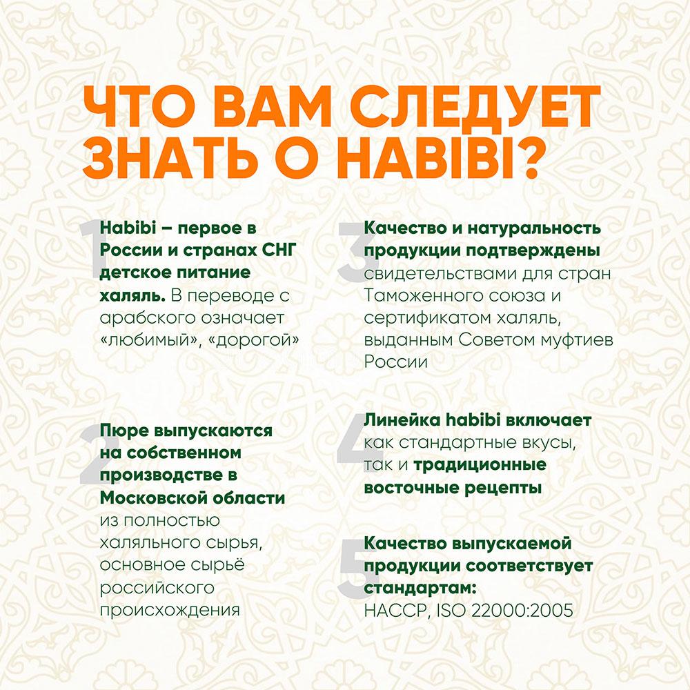 Пюре Habibi индейка с рисом и овощами 6м+ 100 гр