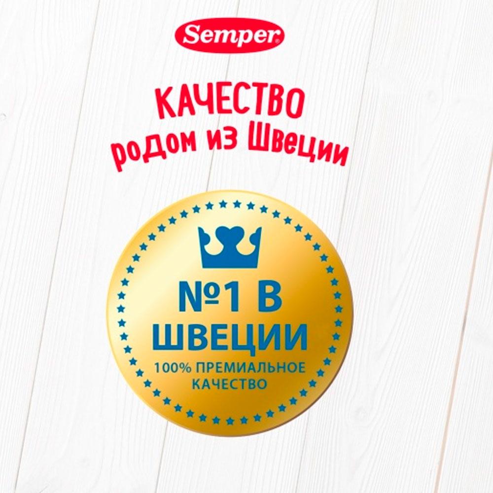 Пюре Semper фруктово-зерновое бананово-клубничное с кашей 6м+