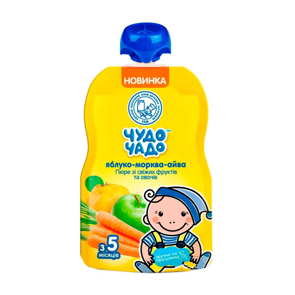 Пюре Чудо-чадо яблоко моркоавь айва 5м+ 90гр Пюре Чудо-чадо яблоко моркоавь айва 5м+ 90гр