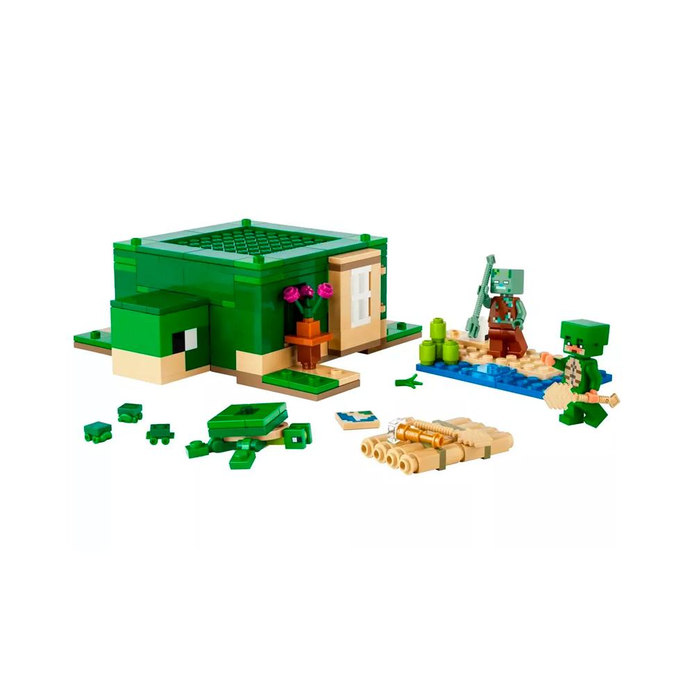 LEGO MINECRAFT домик на пляже с черепахой 8+