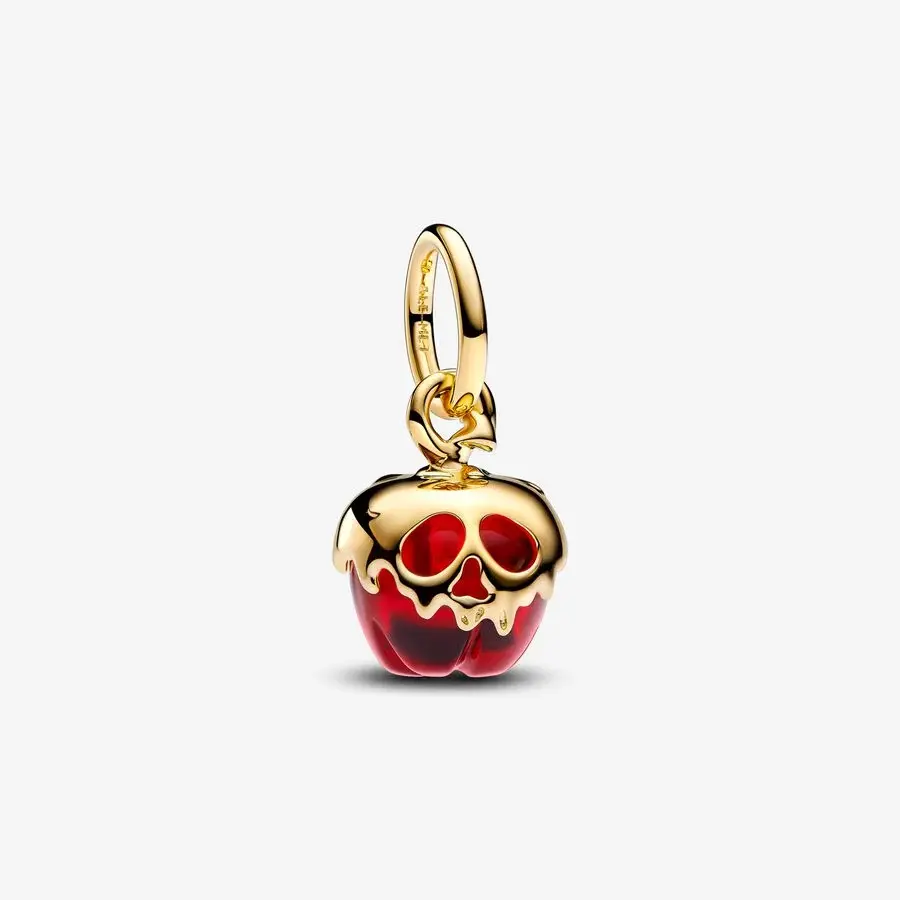 Подвеска Disney Villains Evil Queen Apple с позолотой 14 карат, красное муранское стекло