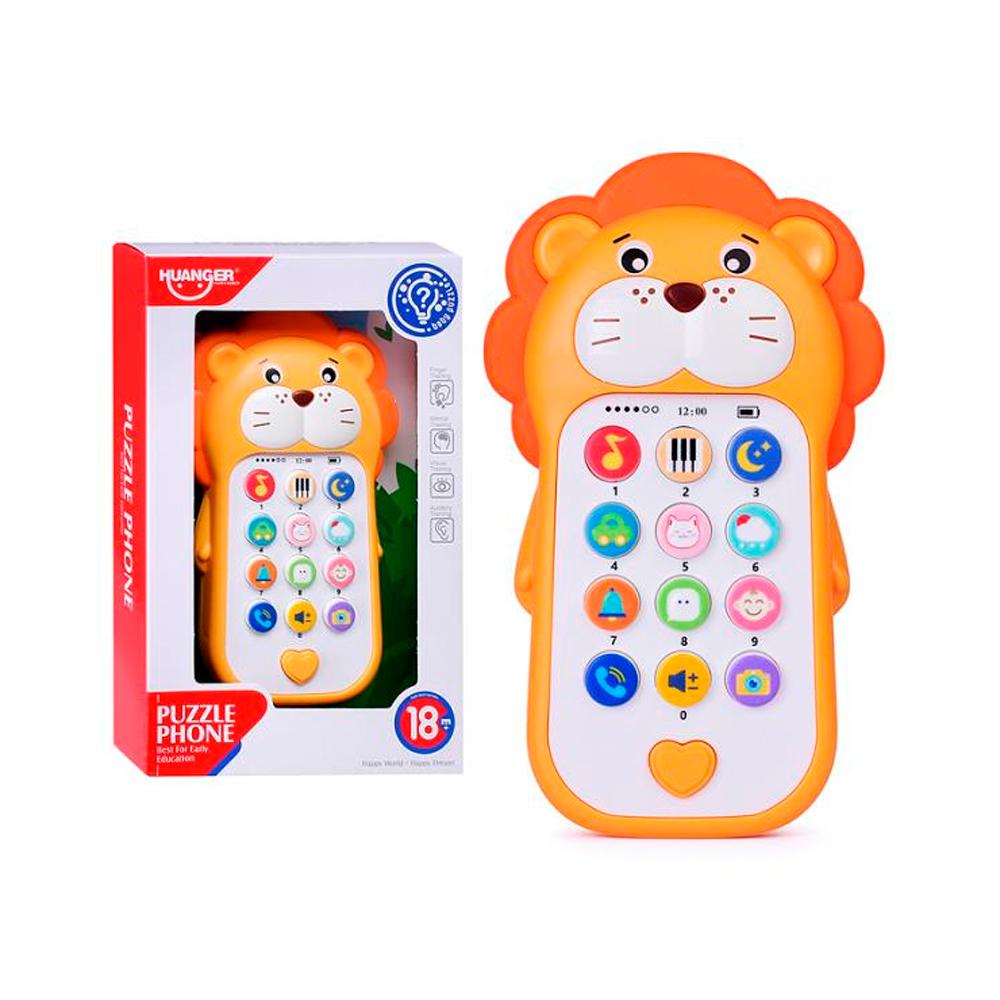 Игрушечный музыкальный мобильный телефон Лев Huanger HE0557