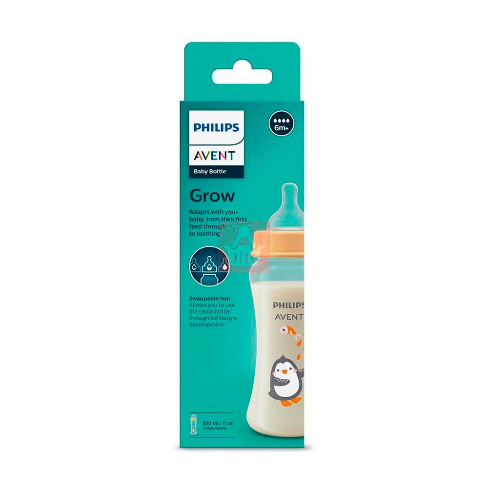 Бутылочка Philips Avent Grow Flow 4 Nipple Peach 6м+ 330 мл