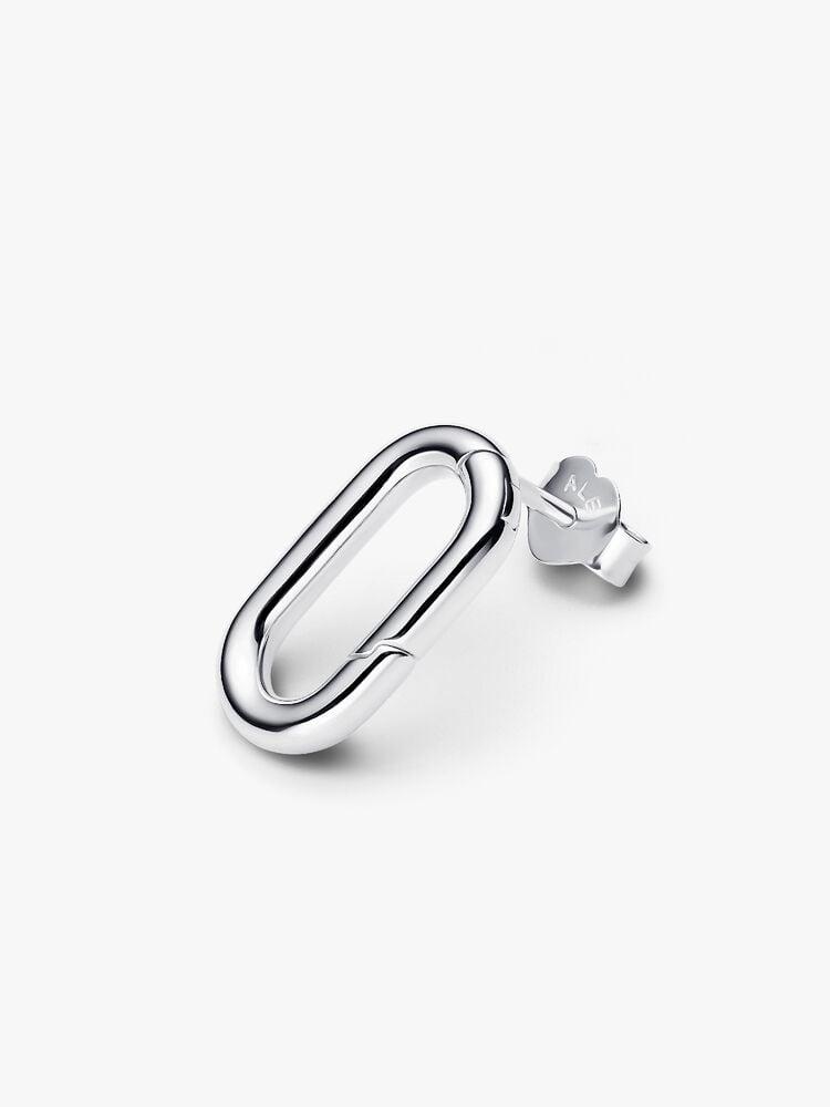 Sterling silver openable link stud earring