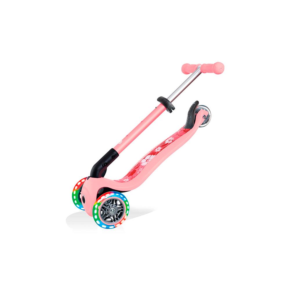 Трёхколесный самокат Globber Junior Foldable Fantasy Lights Pastel Pink