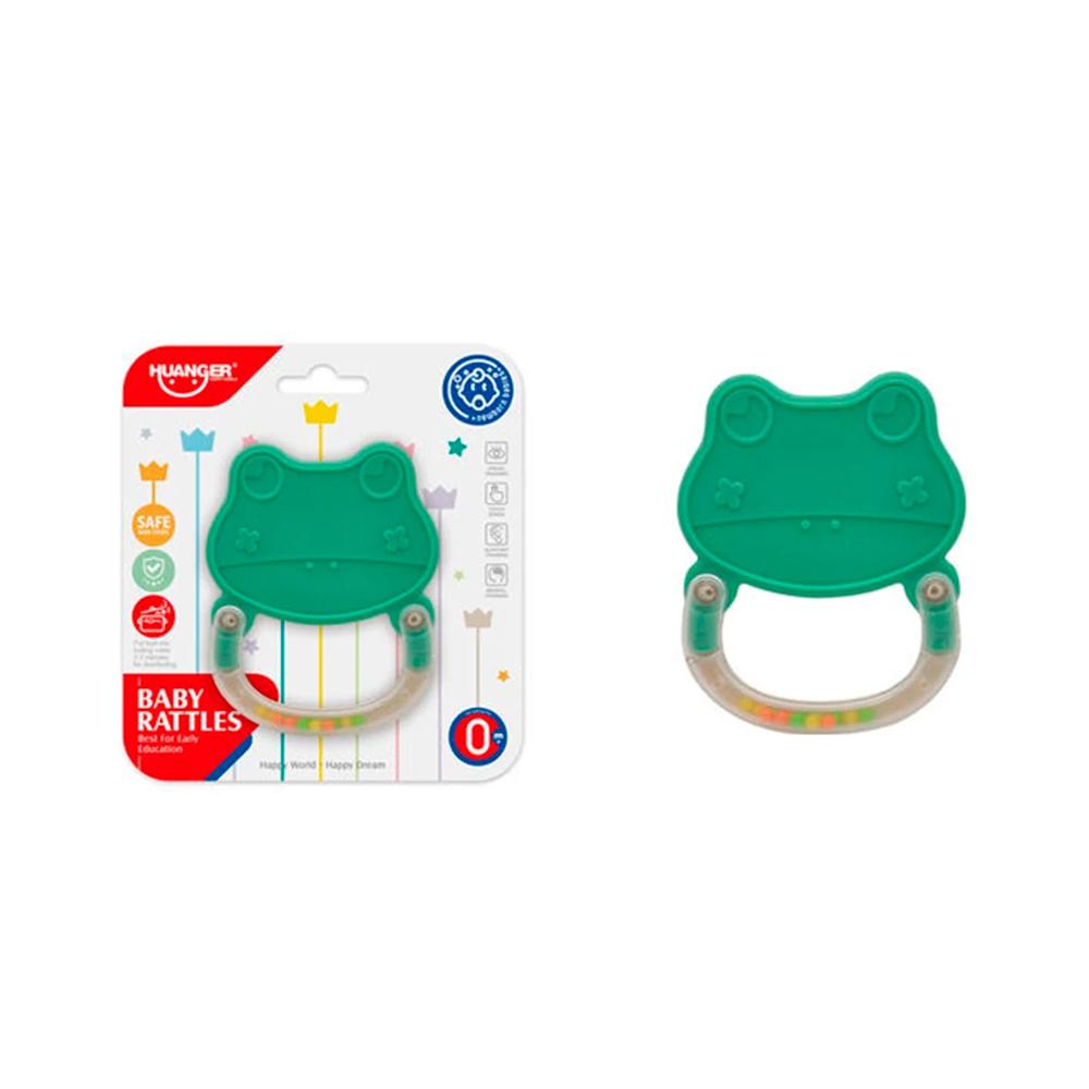 Погремушка-прорезыватель в виде лягушки Huanger HE0102 Погремушка-прорезыватель в виде лягушки Huanger HE0102