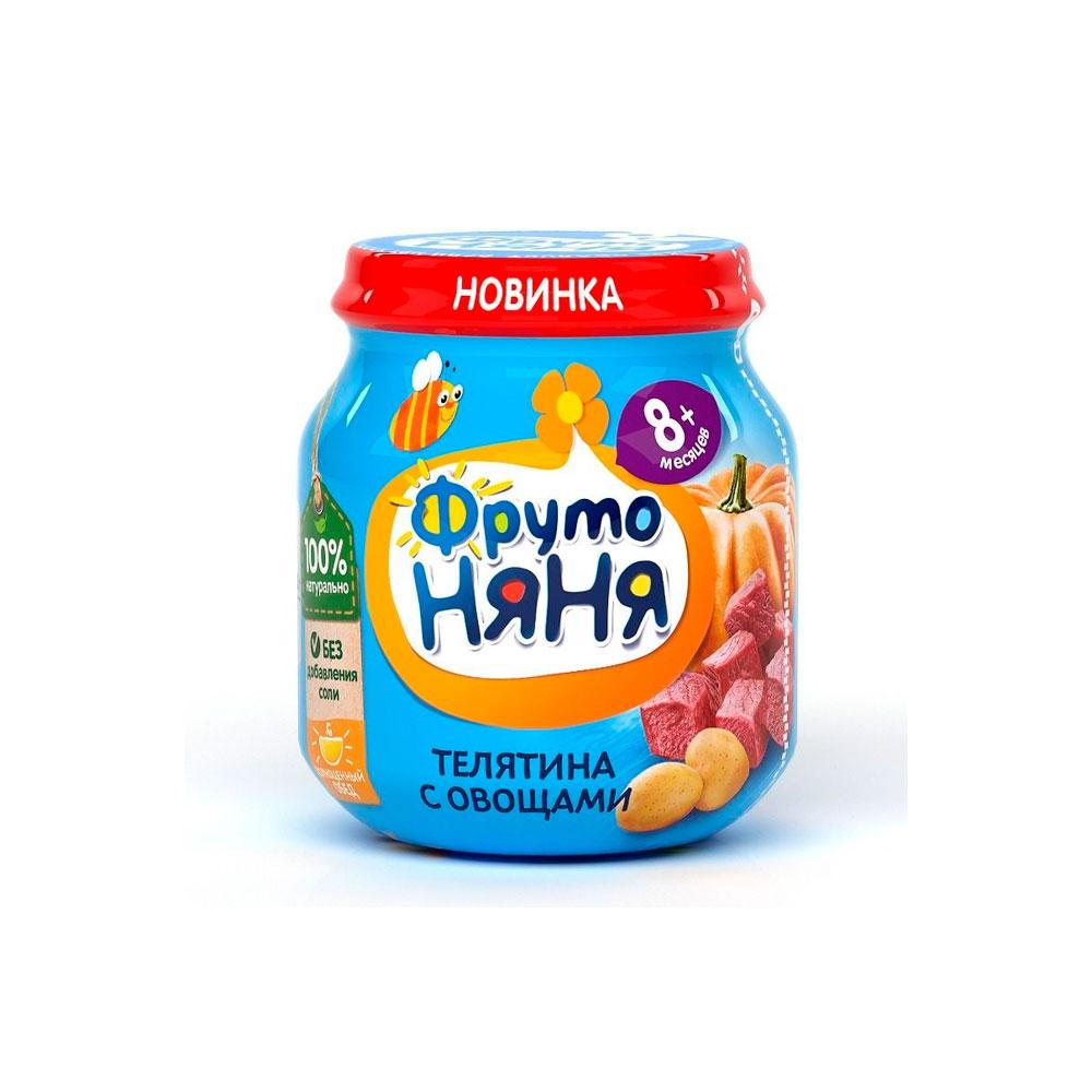 Пюре Фрутоняня телятина с овощами 8м+ 100 гр