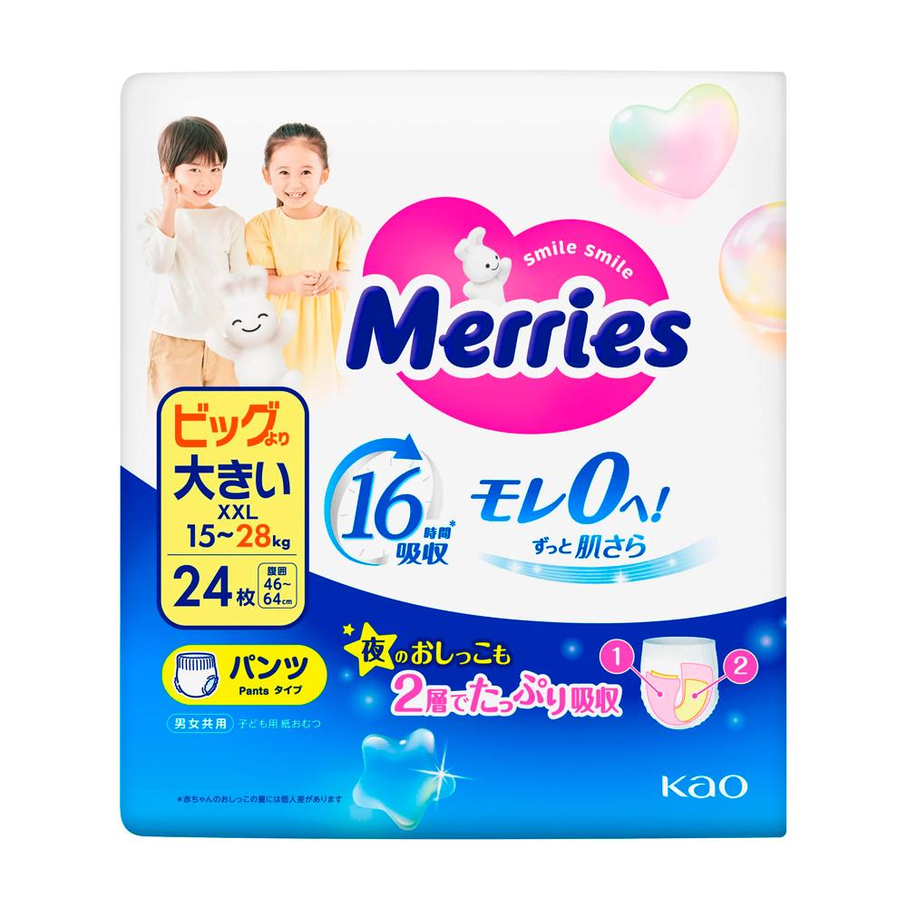 Трусики-подгузники Merries размер XXL 12-22 кг 24 шт Трусики-подгузники Merries размер XXL 12-22 кг 24 шт