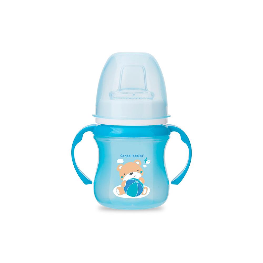 Поильник Canpol EasyStart Экзотические животные голубой 120 мл