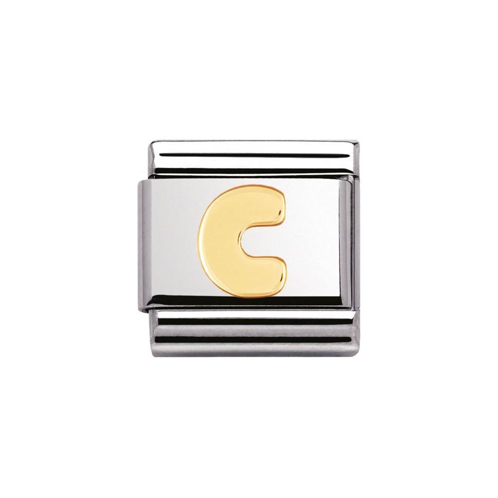 COMPOSABLE Classic LETTERS in stainless steel with 18k gold (C)