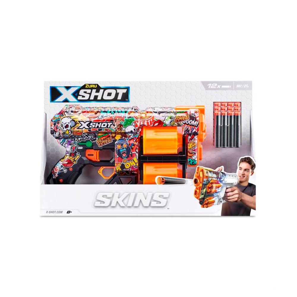 Бластер X-Shot Skins Dread Dart Sketch 12 дротиков