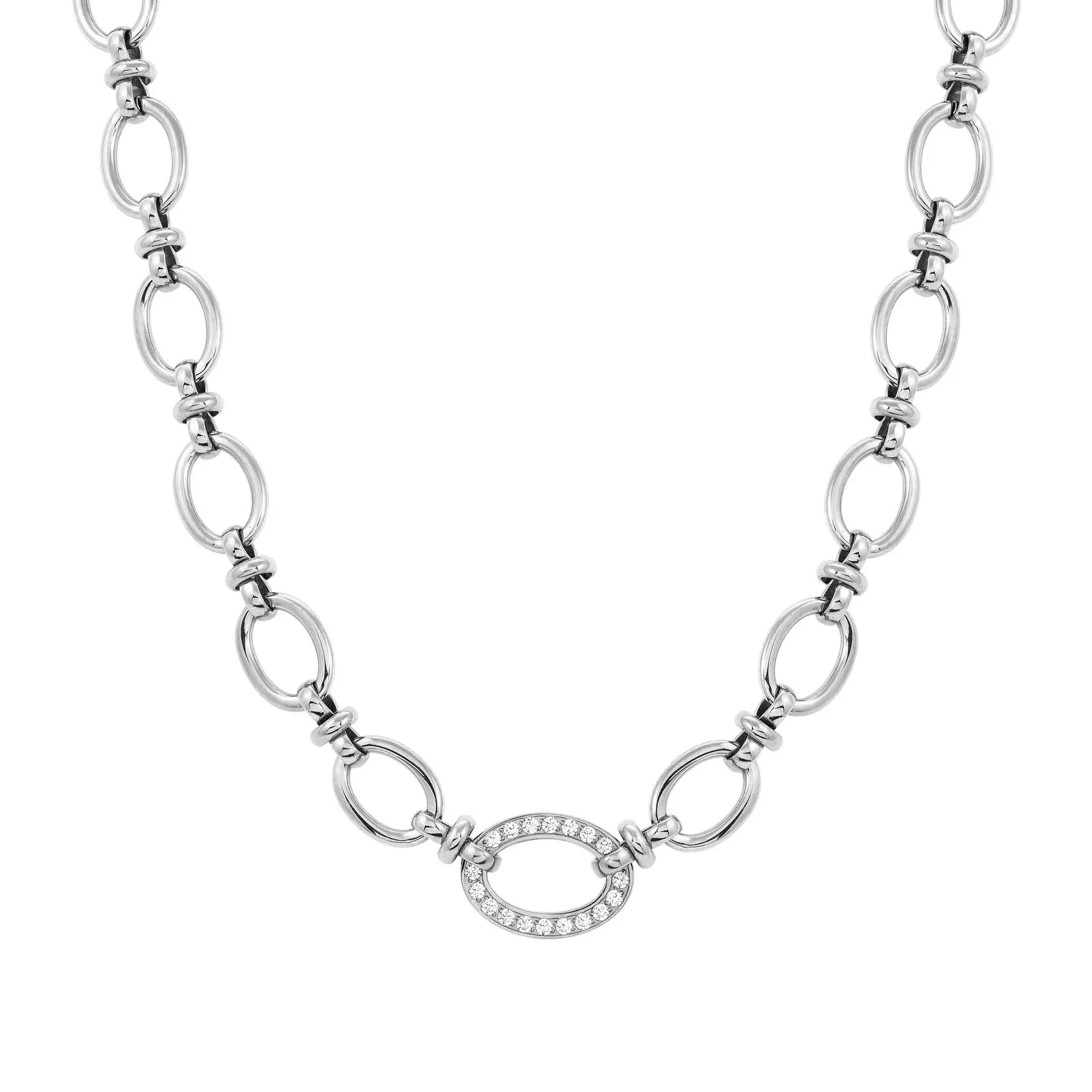 AFFINITY necklace in steel and cz (Steel)