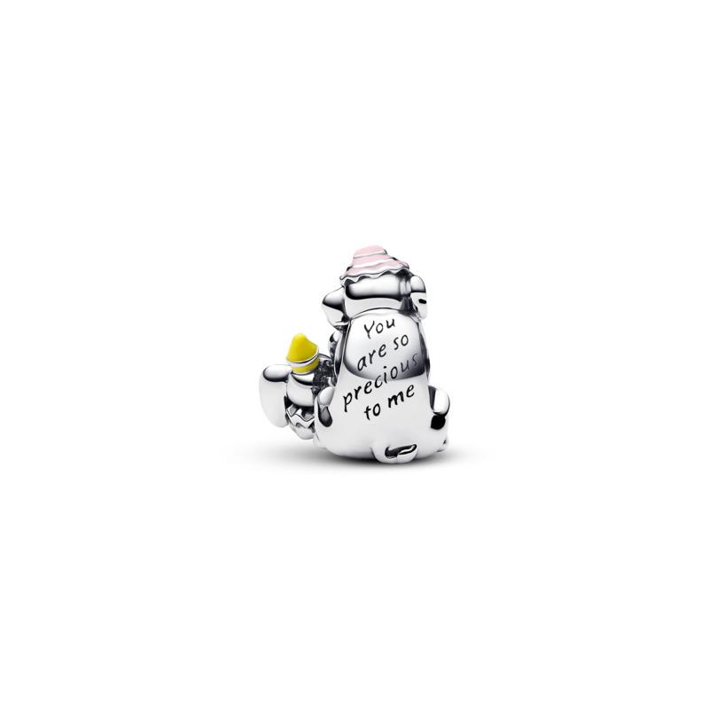 Disney Dumbo and Mum sterling silver charm with pink and yellow enamel