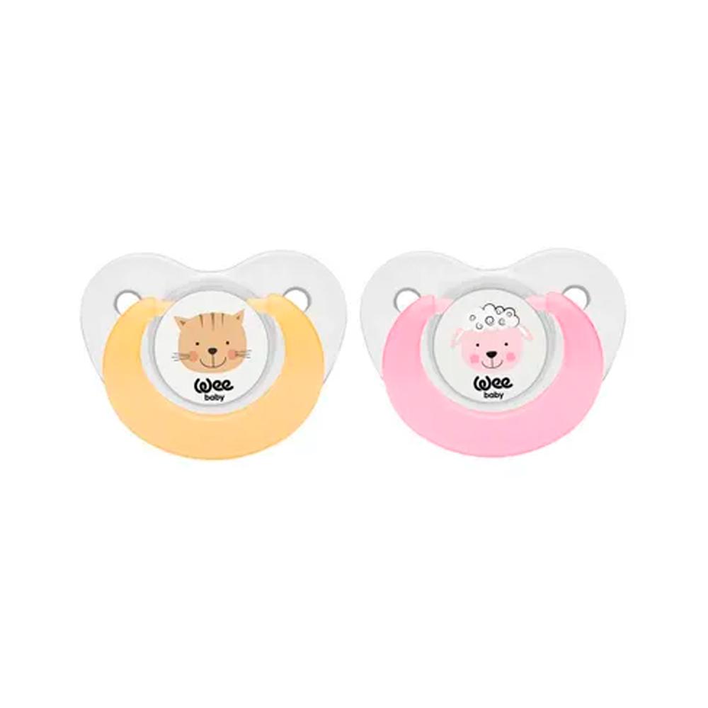 Пустышка Wee Baby Fun Animals 320 ортодонтическая 6м+ 2 шт