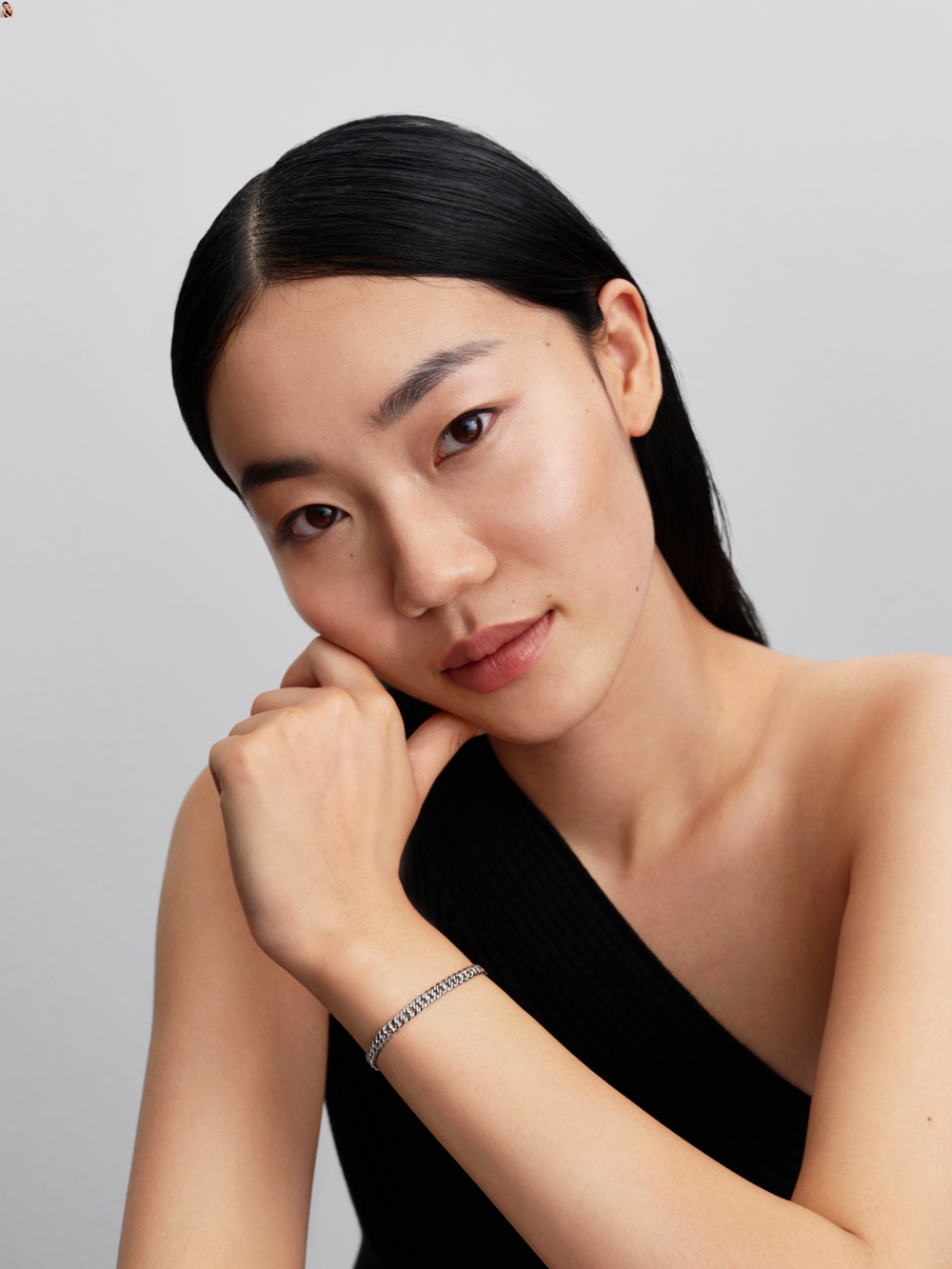 Cuban chain sterling silver bracelet