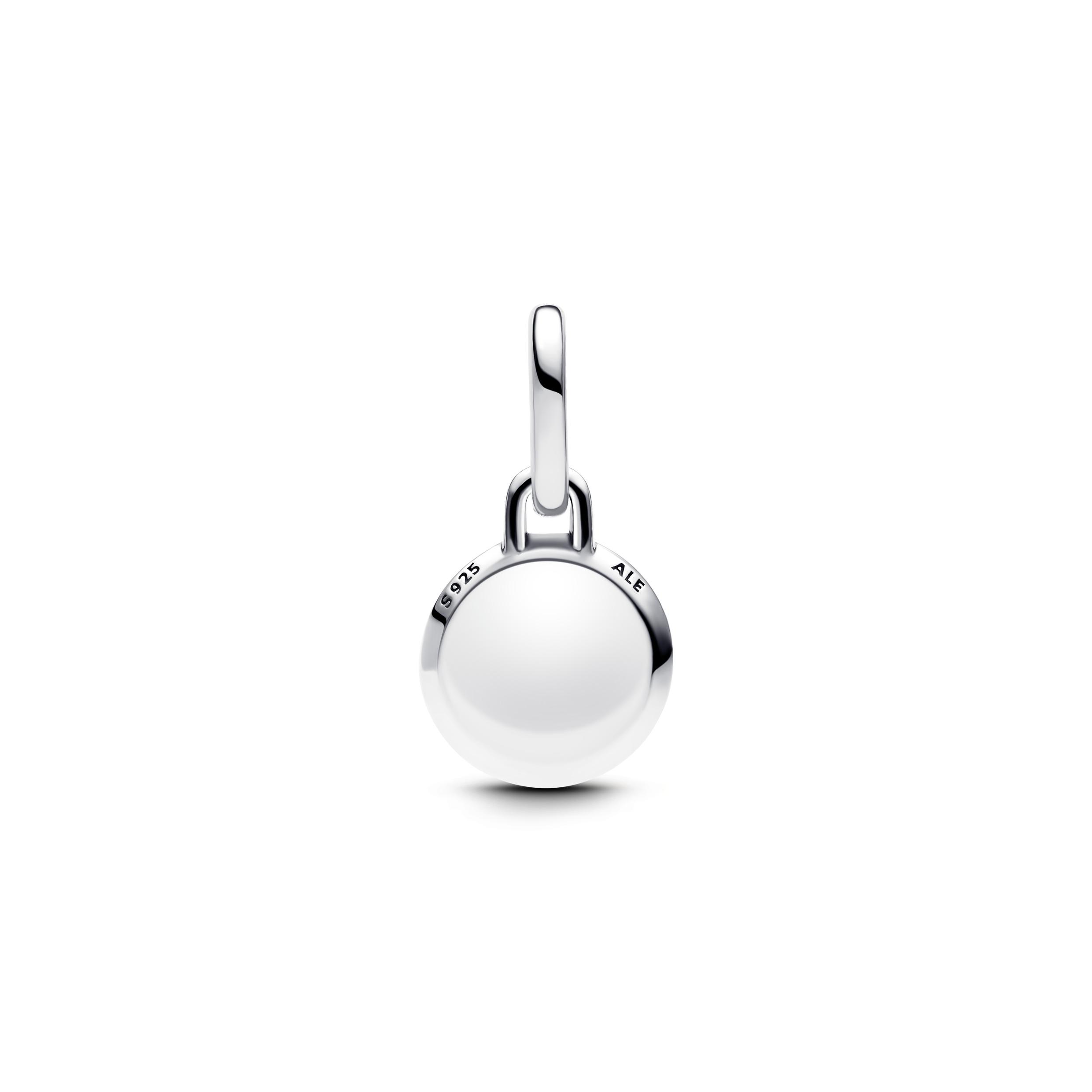 Engravable evil eye sterling silver mini dangle with Murano glass