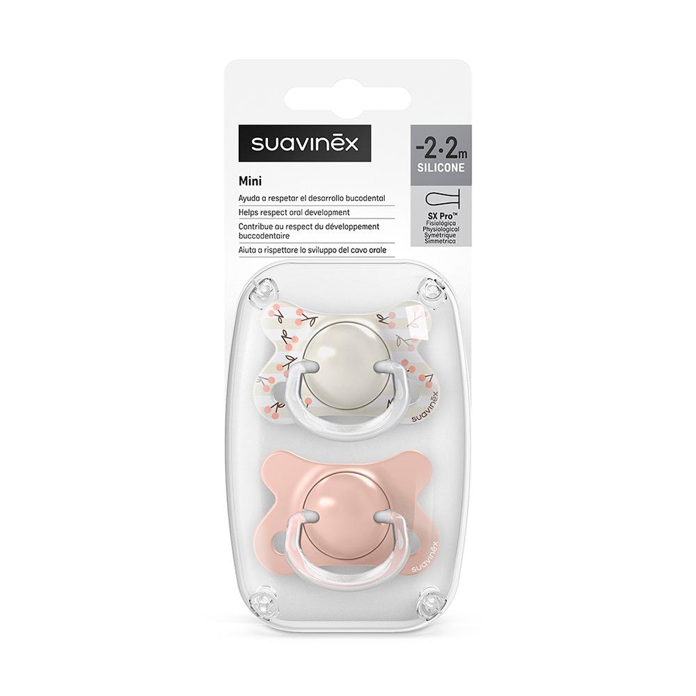 Пустышка Suavinex Birdies розовая -2-2м+ 2шт