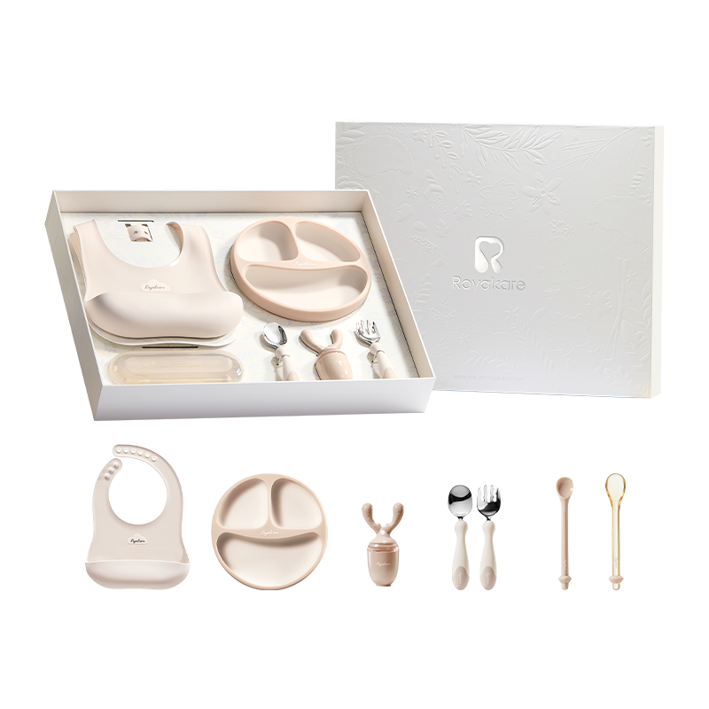 Подарочный набор детской столовой посуды для кормления Royal Care в коробке 8 предметов Подарочный набор детской столовой посуды для кормления Royal Care в коробке 8 предметов