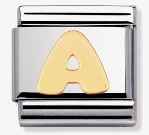 COMPOSABLE Classic LETTERS in stainless steel with 18k gold (A)