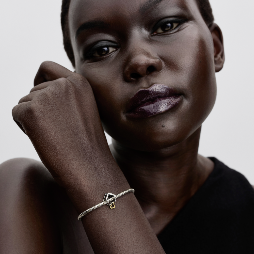 Home sterling silver and 14k gold-plated charm