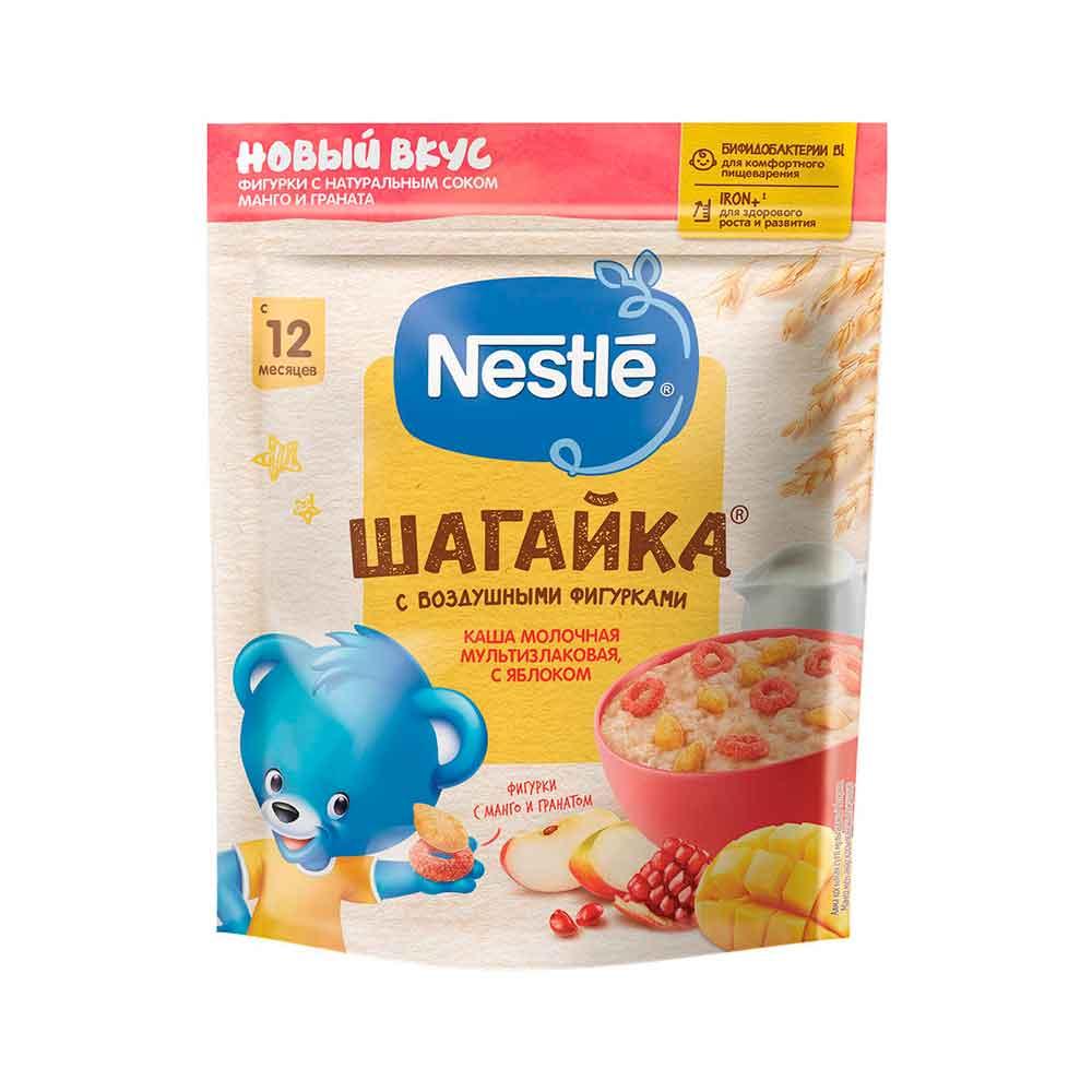 Каша Nestle Шагайка молочная мультизлаковая яблоко манго гранат 12м+ 190 гр