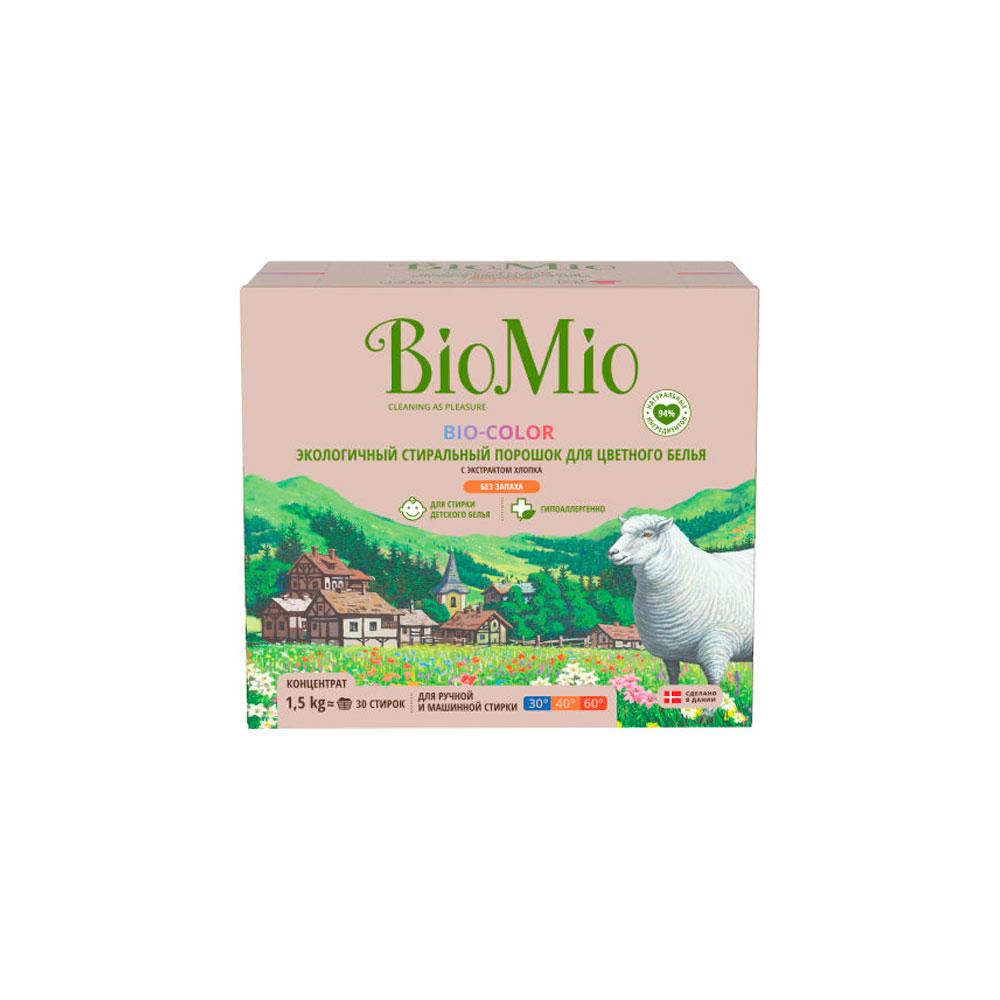 Стиральный порошок BioMio без запаха для цветного белья 1.5 кг