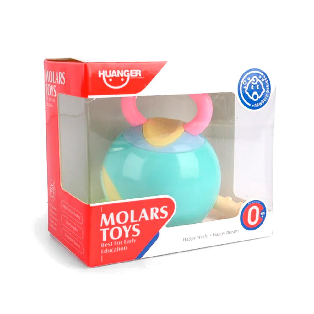 Погремушка-прорезыватель сфера Трехтороние Шарики Huanger HE0110