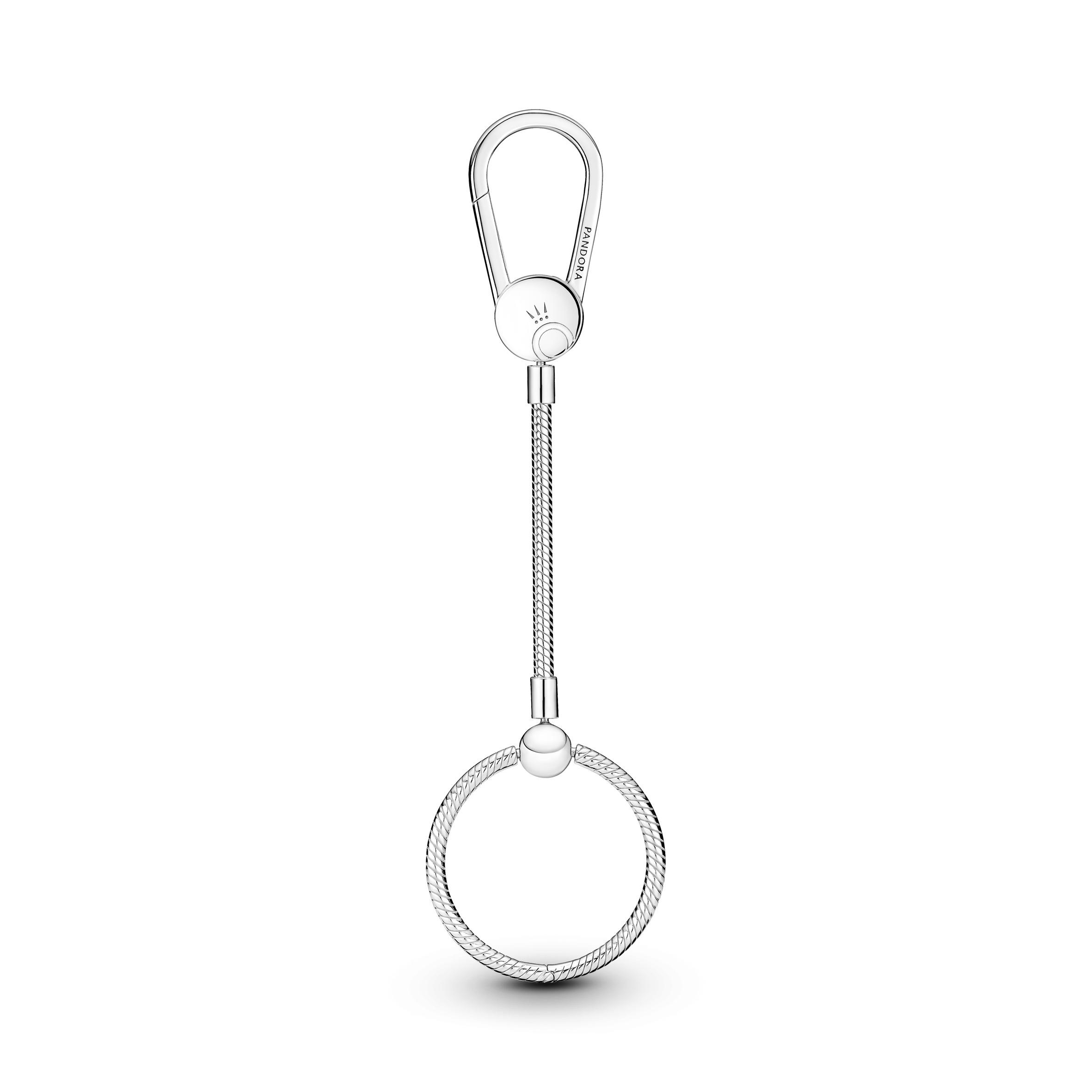 Аксессуар для сумки из стерлингового серебра с длинной цепочкой в ​​виде змеи и средней подвеской PANDORA O