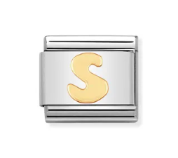 COMPOSABLE Classic LETTERS in stainless steel with 18k gold (S)