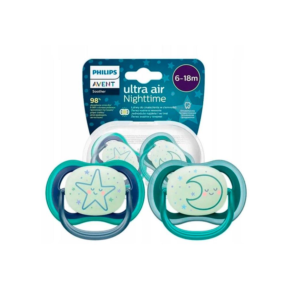 Пустышка Philips Avent Ultra Air Ночная 6-18м+ 2 шт