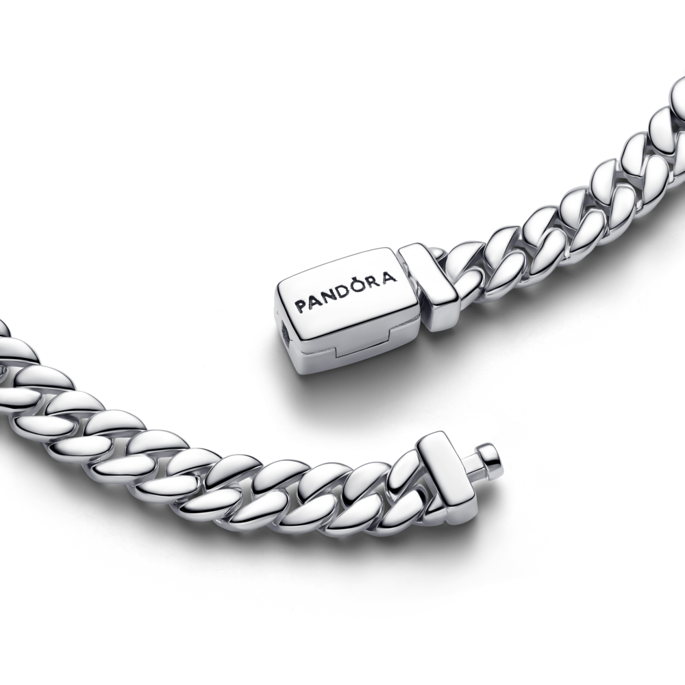 Cuban chain sterling silver bracelet
