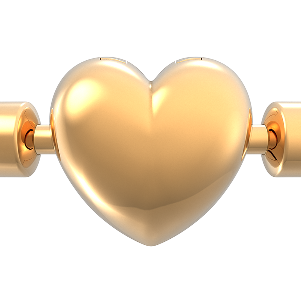 Faceted snake chain 14k gold-plated bracelet with engravable heart clasp Faceted snake chain 14k gold-plated bracelet with engravable heart clasp