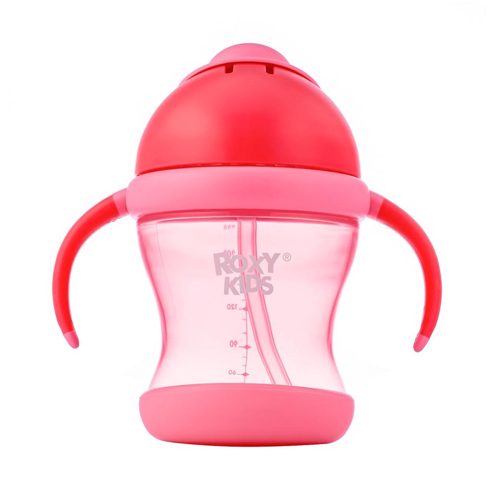 Поильник-непроливайка с трубочкой Roxy Kids розовый Поильник-непроливайка с трубочкой Roxy Kids розовый