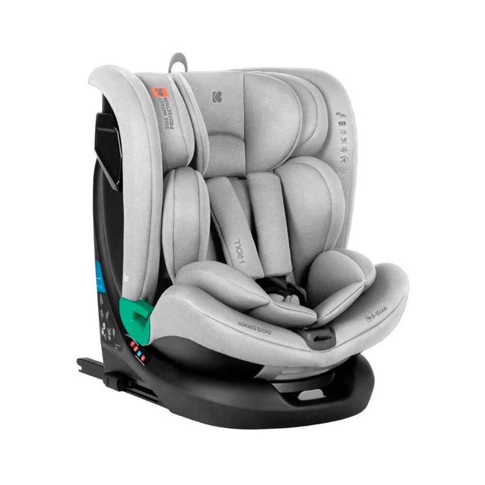 Автокресло KikkaBoo i-Roll i-SIZE Light Grey