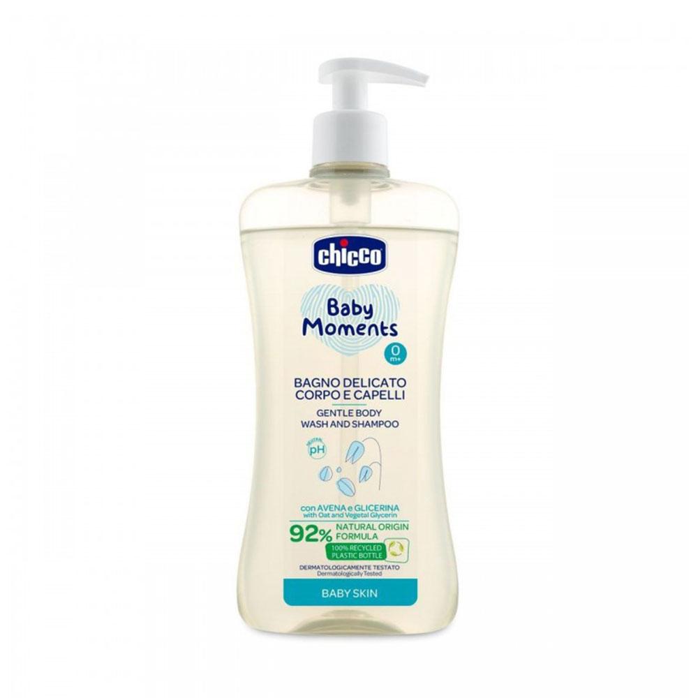 Нежная пена для тела и волос Chicco Baby Moments 0м+ 500 мл