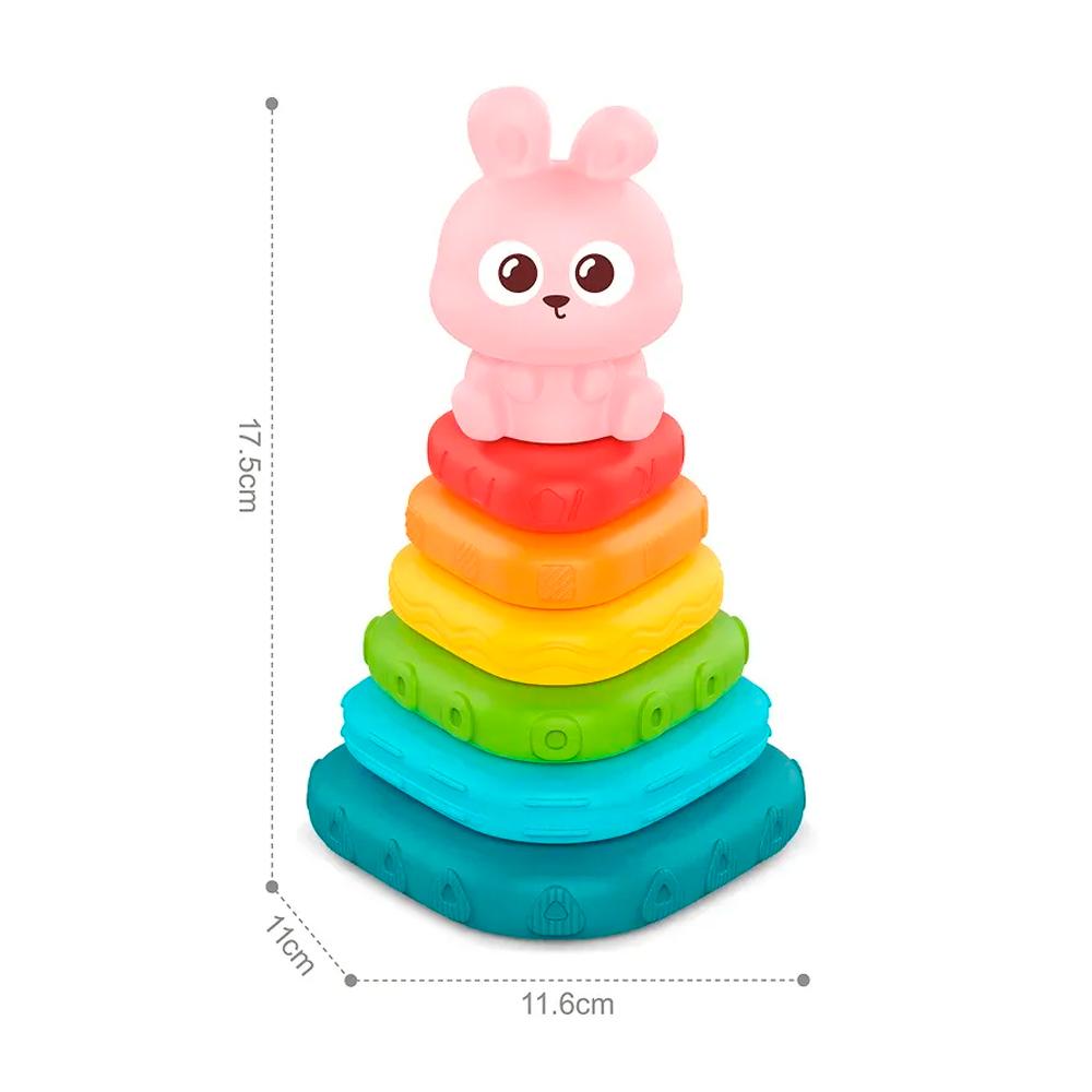 Детская сенсорная пирамидка Huanger Stacking Roly-Poly Детская сенсорная пирамидка Huanger Stacking Roly-Poly