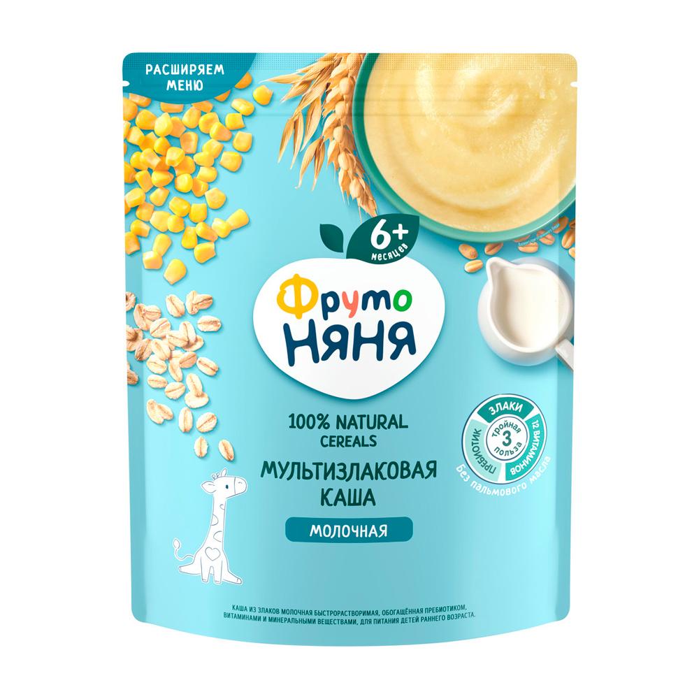 Каша ФрутоНяня злаки молочная с пребиотиками и витаминами 6м+ 200 гр