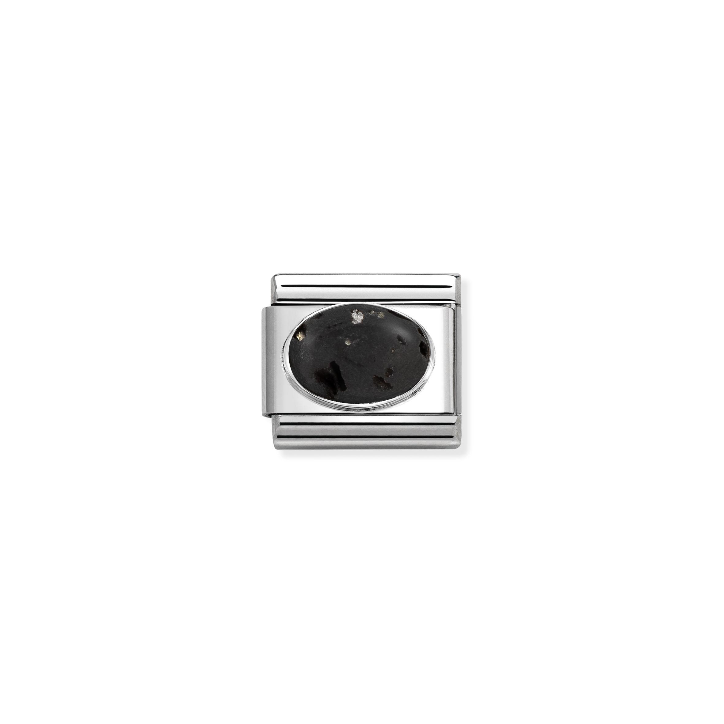 Composable Classic HARD STONES steel and 925 sterling silver (43_LAVA STONE MAT)