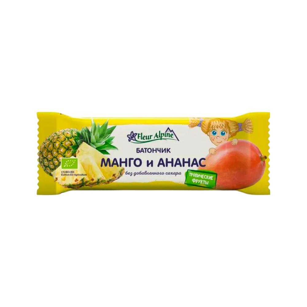 Батончик из тропических фруктов Fleur Alpine манго ананас 20гр