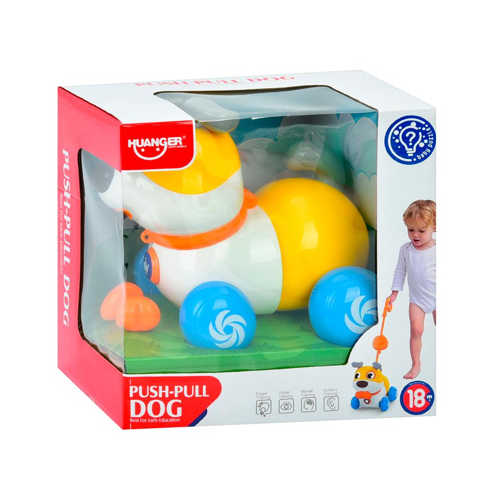 Музыкальная игрушка-каталка собака Huanger на поводке