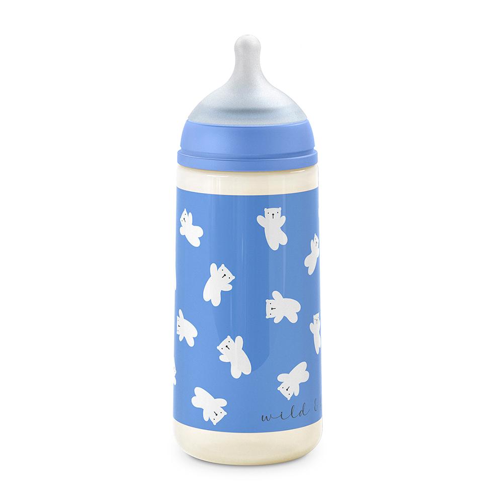 Бутылочка пластиковая Suavinex Wild голубая 360мл