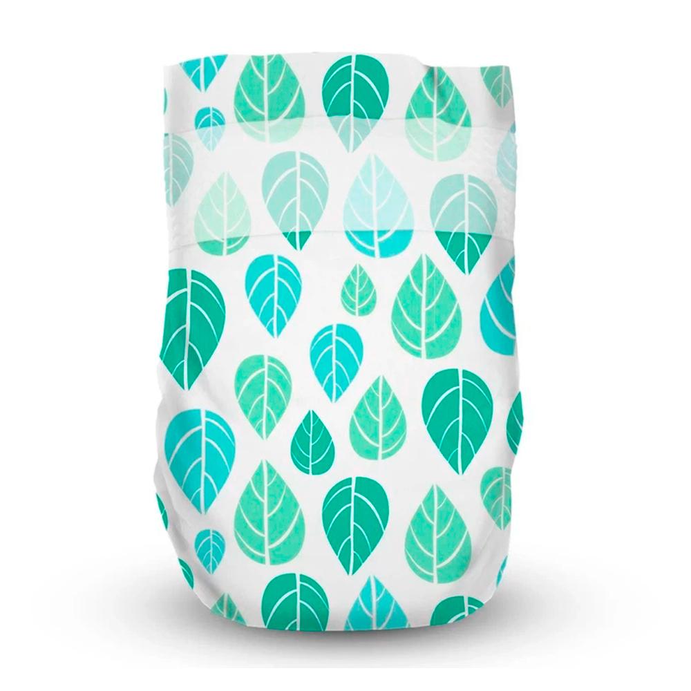 Подгузники Offspring расцветка Листочки размер NB 2-4 кг 56 шт