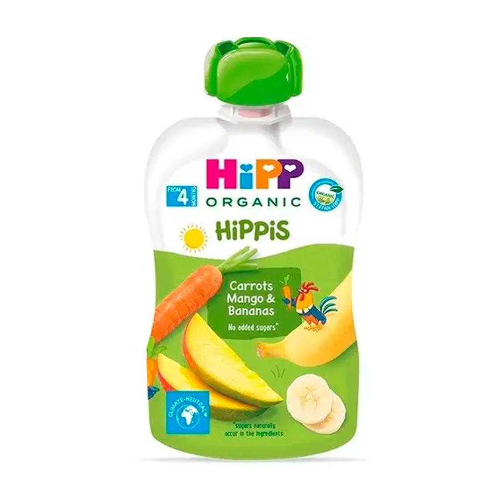 Пюре HiPP Organic яблоко морковь манго банан 6м+ 100гр