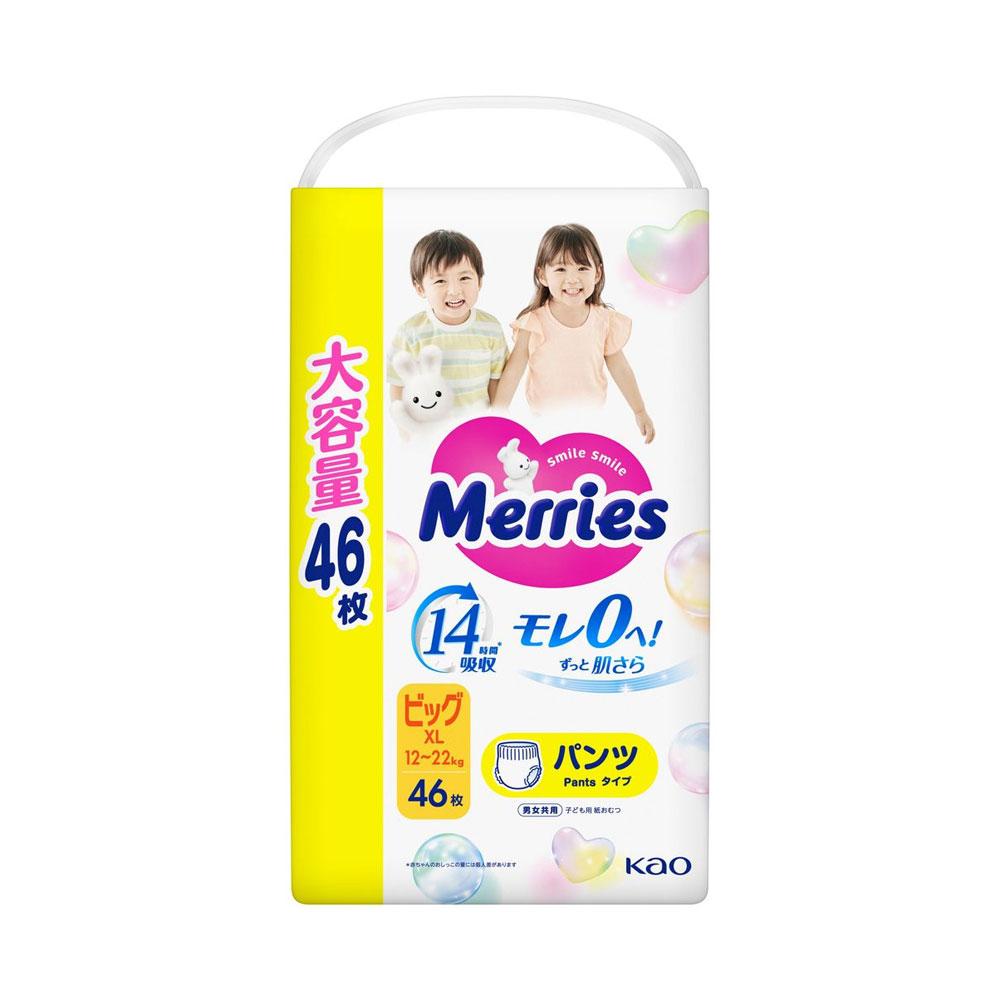 Трусики-подгузники Merries размер XL 12-22 кг 46 шт UJ